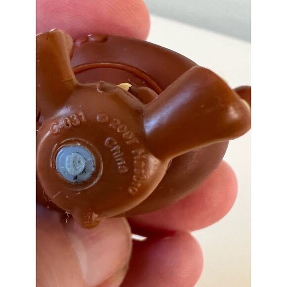 Littlest Pet Shop LPS Panda Bear Brown Purple Flower Eyes #671 - Picture 2 of 3